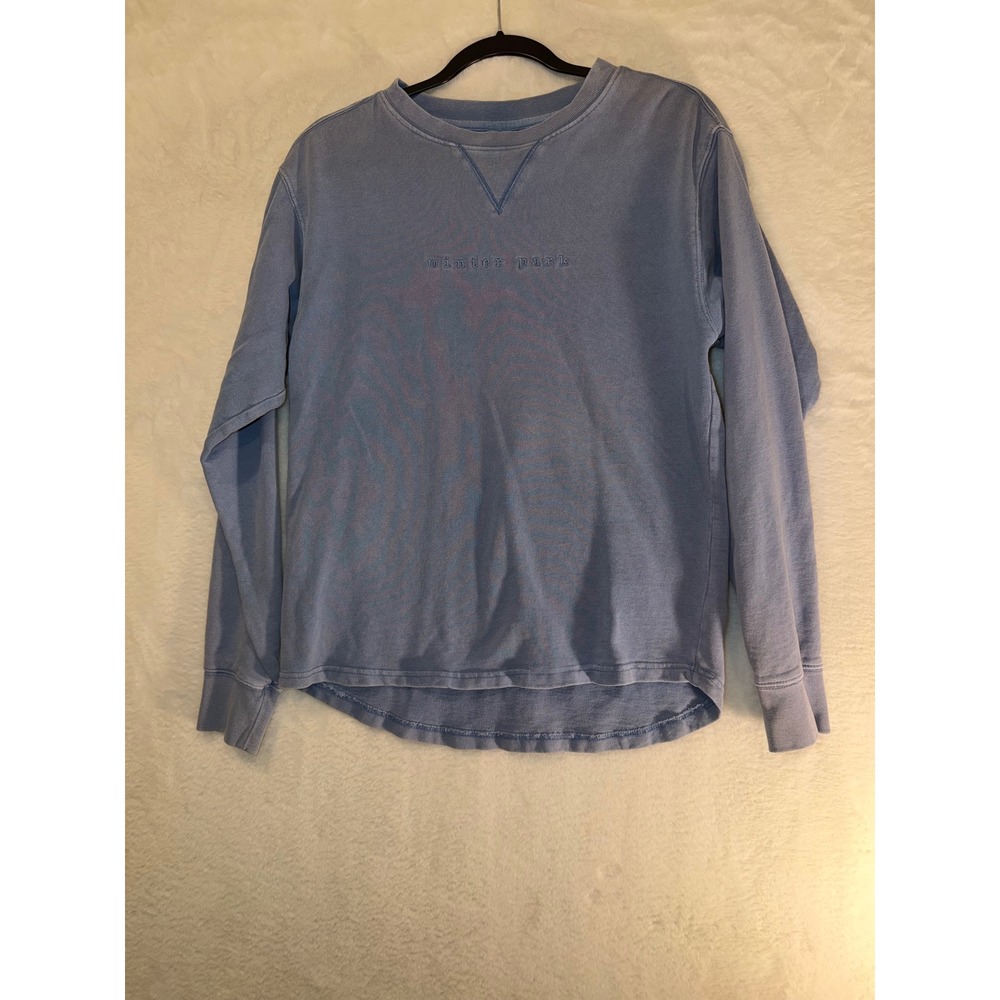 Outfitter Trading Co Winter Park Sweatshirt XS‎ Blue Cotton Long Sleeve Pullover